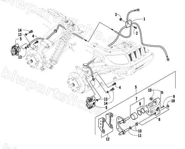 HYDRAULIC BRAKE ASSEMBLY diagram