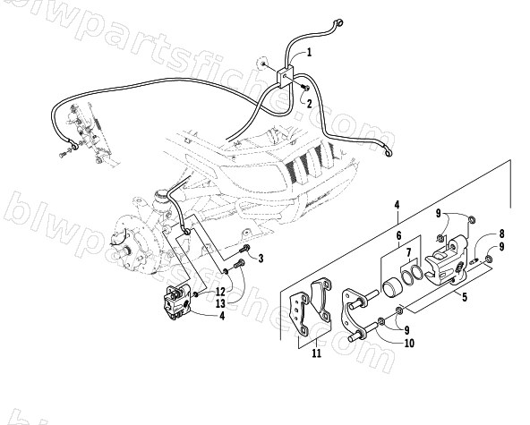 HYDRAULIC BRAKE ASSEMBLY diagram
