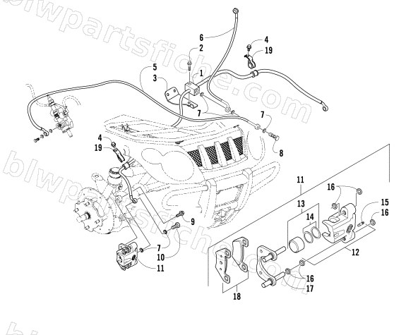 HYDRAULIC BRAKE ASSEMBLY diagram