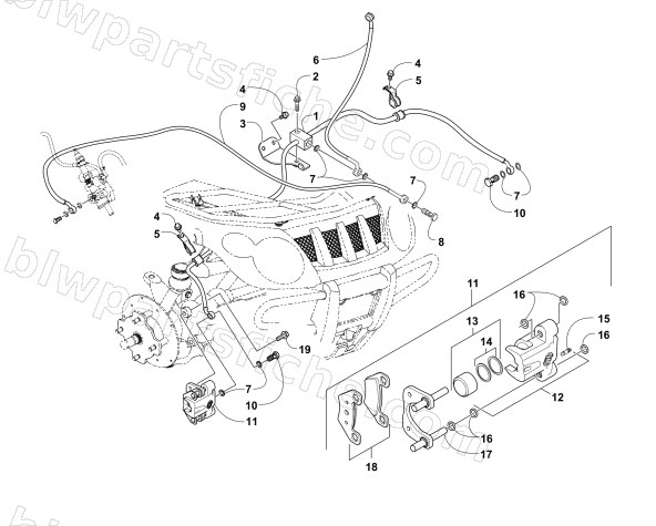 HYDRAULIC BRAKE ASSEMBLY diagram