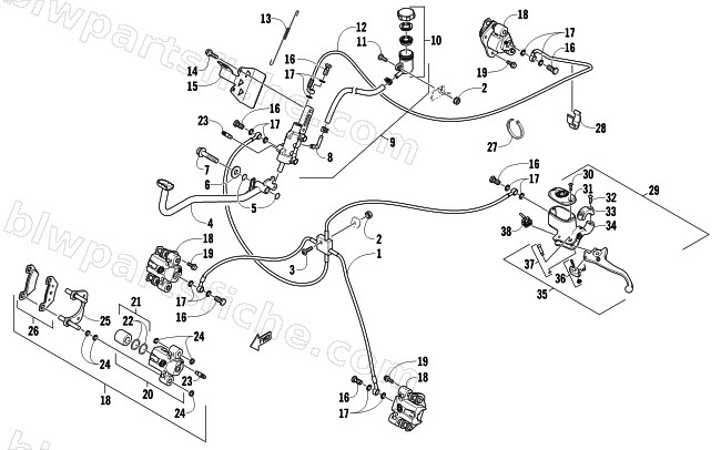 HYDRAULIC BRAKE ASSEMBLY diagram