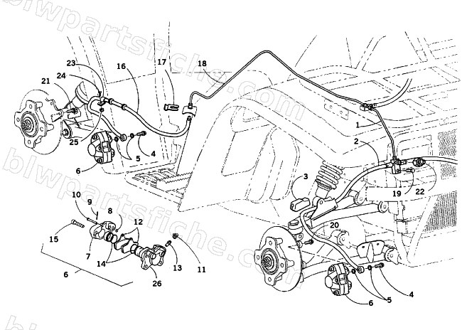 HYDRAULIC BRAKE ASSEMBLY diagram
