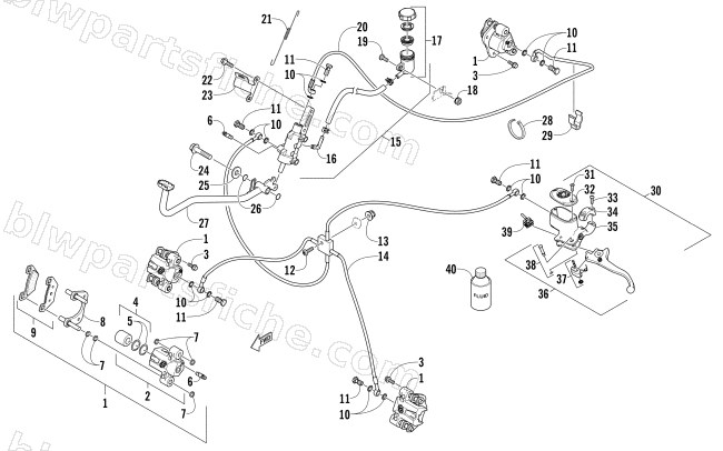 HYDRAULIC BRAKE ASSEMBLY diagram