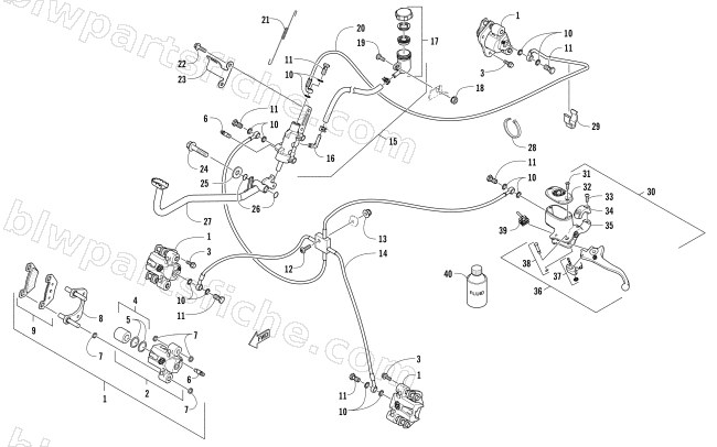 HYDRAULIC BRAKE ASSEMBLY diagram