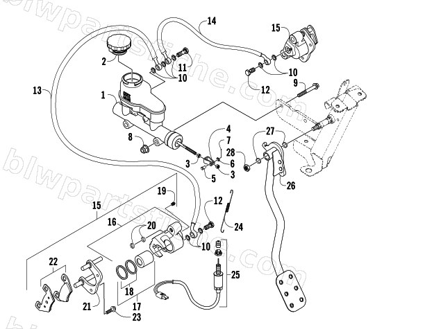 HYDRAULIC BRAKE ASSEMBLY diagram