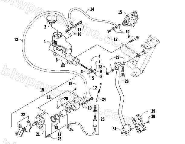 HYDRAULIC BRAKE ASSEMBLY diagram