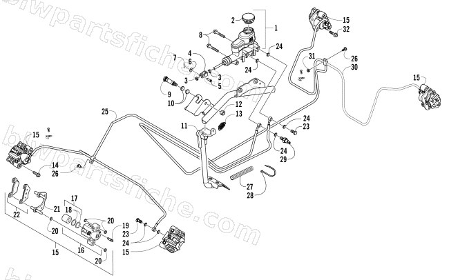 HYDRAULIC BRAKE ASSEMBLY diagram