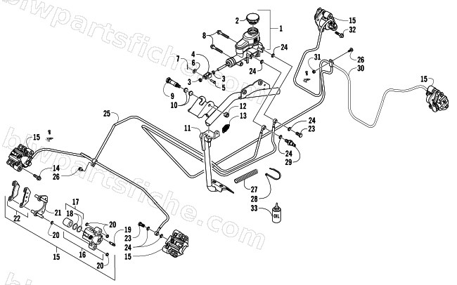 HYDRAULIC BRAKE ASSEMBLY diagram