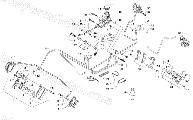 HYDRAULIC BRAKE ASSEMBLY diagram