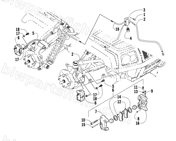 HYDRAULIC BRAKE ASSEMBLY diagram
