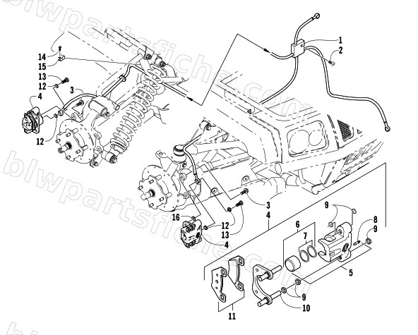 HYDRAULIC BRAKE ASSEMBLY diagram