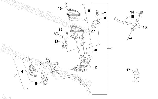 HYDRAULIC BRAKE CONTROL ASSEMBLY diagram