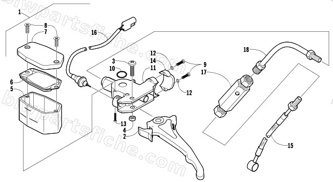 HYDRAULIC BRAKE CONTROL ASSEMBLY diagram