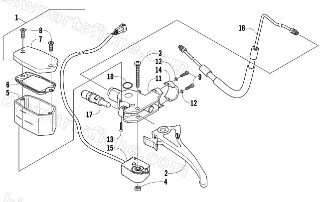 HYDRAULIC BRAKE CONTROL ASSEMBLY diagram