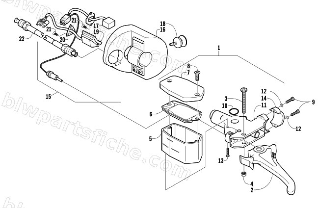 HYDRAULIC BRAKE CONTROL ASSEMBLY diagram