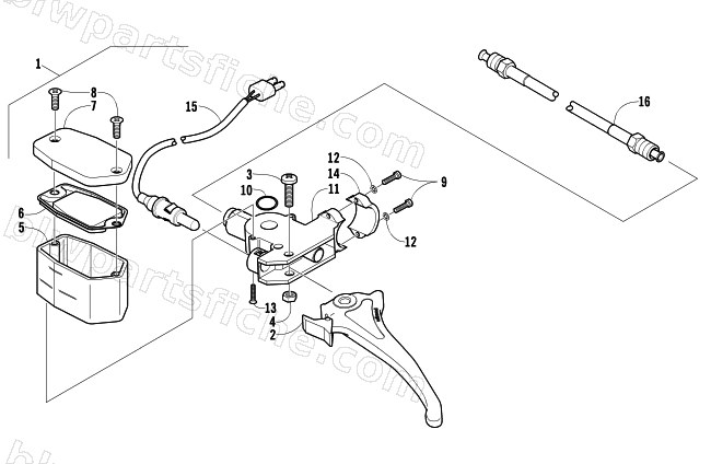 HYDRAULIC BRAKE CONTROL ASSEMBLY diagram