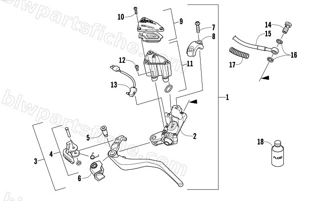 HYDRAULIC BRAKE CONTROL ASSEMBLY diagram
