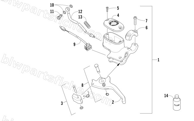 HYDRAULIC BRAKE CONTROL ASSEMBLY diagram