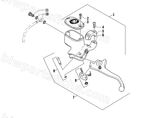 HYDRAULIC HAND BRAKE ASSEMBLY diagram