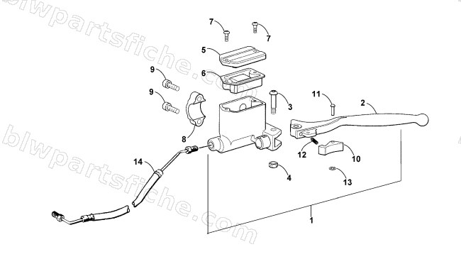 HYDRAULIC HAND BRAKE ASSEMBLY diagram