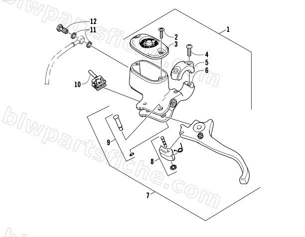 HYDRAULIC HAND BRAKE ASSEMBLY diagram