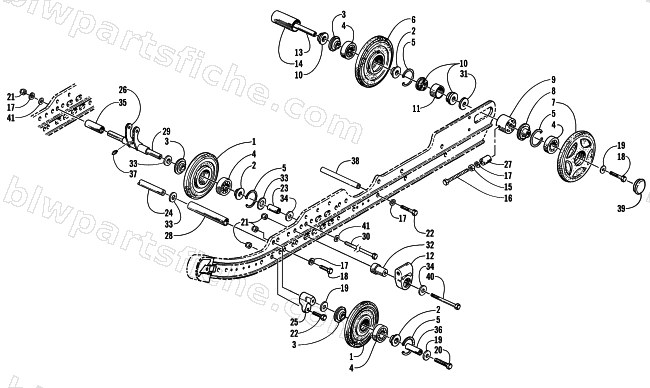 IDLER WHEEL AND AXLE ASSEMBLIES diagram