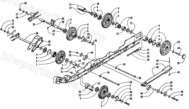 IDLER WHEEL AND AXLE ASSEMBLIES diagram