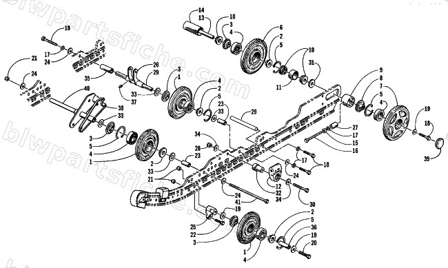 IDLER WHEEL AND AXLE ASSEMBLIES diagram