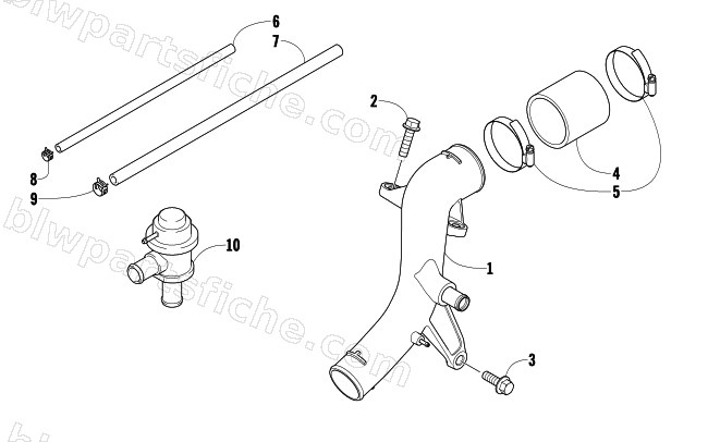 INTERCOOLER OUTLET ASSEMBLY diagram
