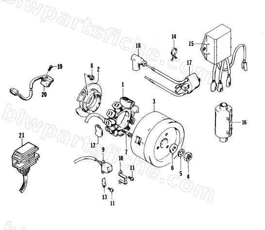 MAGNETO AND ELECTRICAL ASSEMBLY diagram