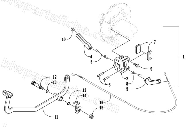 MECHANICAL BRAKE ASSEMBLY diagram