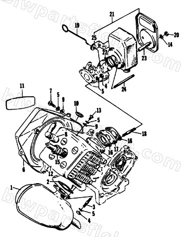 MUFFLER, COWLING AND SILENCER diagram