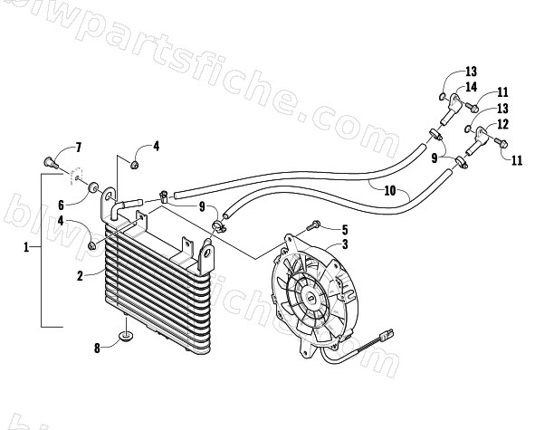 OIL COOLER ASSEMBLY diagram
