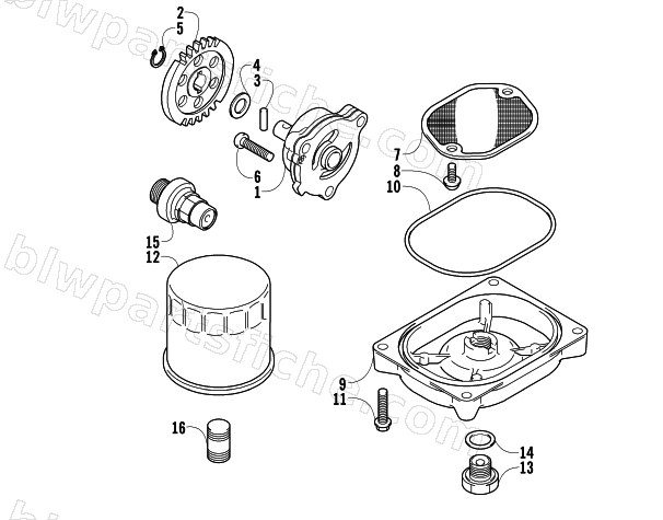 OIL FILTER/PUMP ASSEMBLY diagram