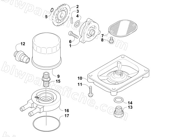 OIL FILTER/PUMP ASSEMBLY diagram