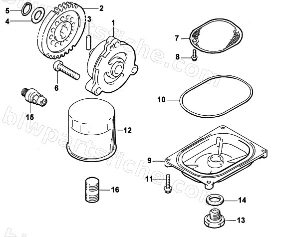 OIL FILTER/PUMP ASSEMBLY diagram