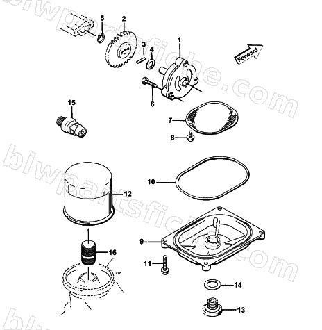 OIL FILTER/PUMP ASSEMBLY diagram