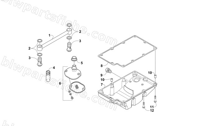 OIL PAN AND STRAINER ASSEMBLY diagram