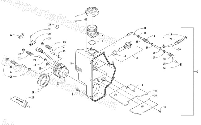OIL TANK ASSEMBLY diagram