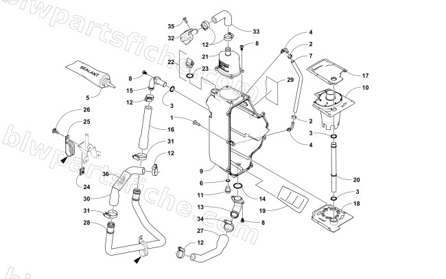 OIL TANK ASSEMBLY diagram