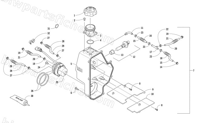 OIL TANK ASSEMBLY diagram
