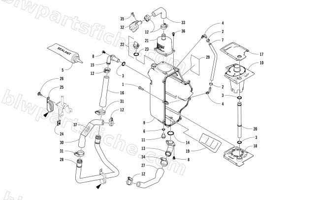 OIL TANK ASSEMBLY diagram