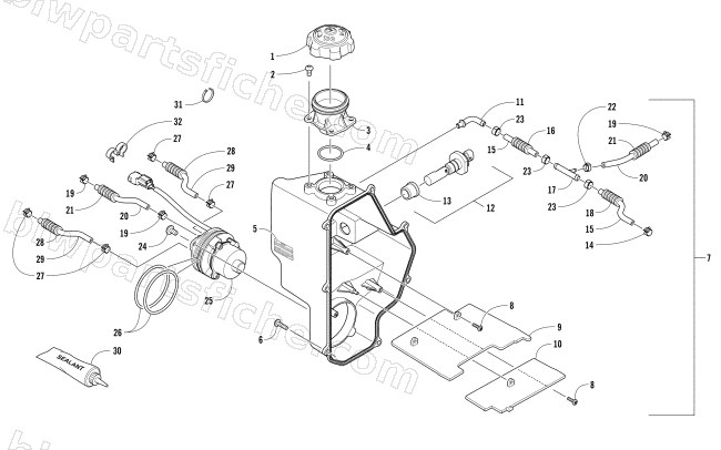 OIL TANK ASSEMBLY diagram
