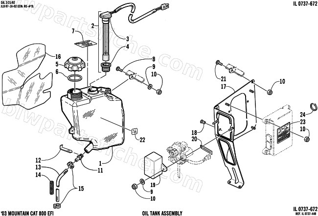 OIL TANK ASSEMBLY diagram