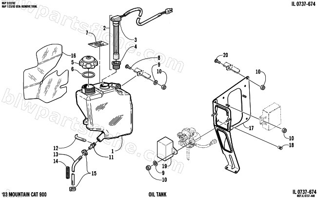 OIL TANK ASSEMBLY diagram