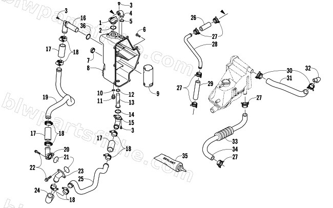 OIL TANK ASSEMBLY diagram