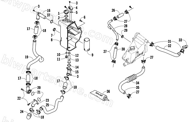 OIL TANK ASSEMBLY diagram