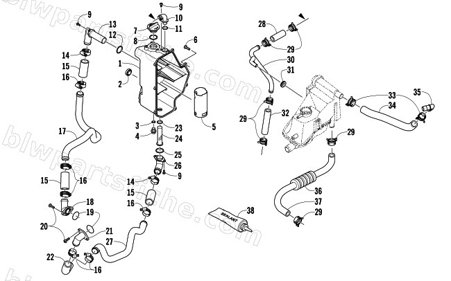 OIL TANK ASSEMBLY diagram