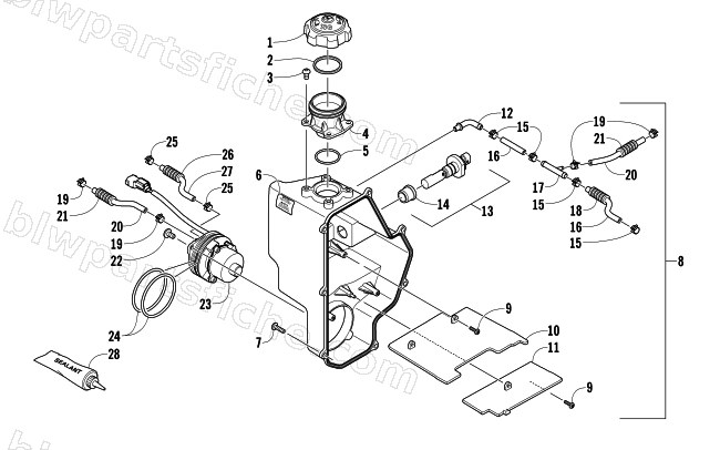 OIL TANK ASSEMBLY diagram