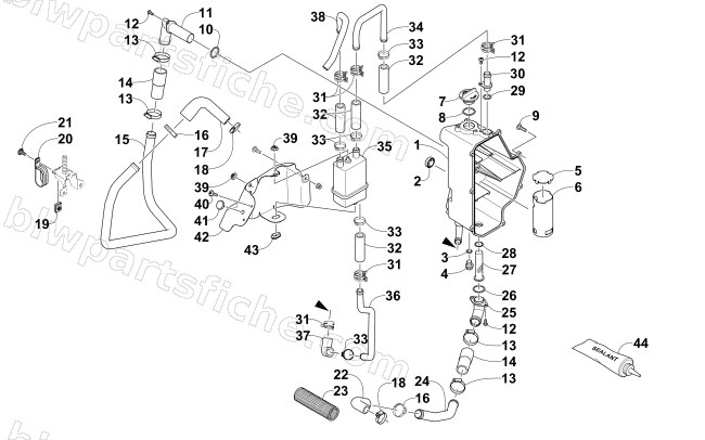 OIL TANK ASSEMBLY diagram